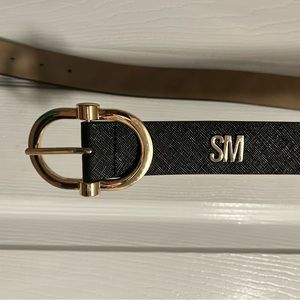 🔥 Steve Madden black belt with gold hardware